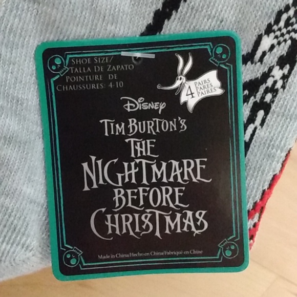 Disney The Nightmare Before Christmas 4 pack Crew Socks Size 4-10 - Picture 7 of 8